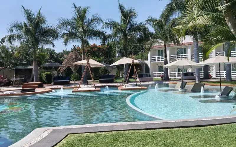 Espacio al aire libre en El Laurel, perfecto para bodas bajo el cielo de Morelos.