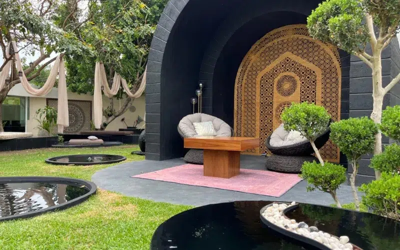 Espacio al aire libre en El Laurel, perfecto para bodas bajo el cielo de Morelos.