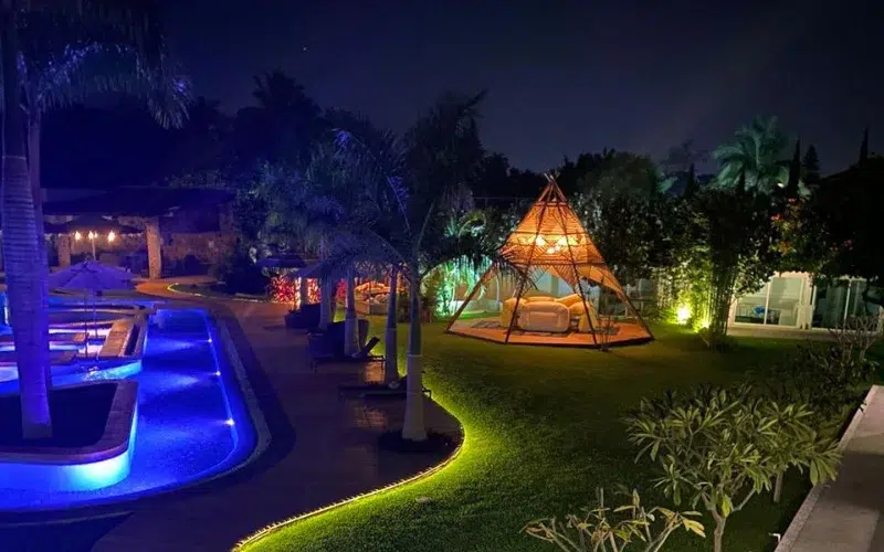 Espacio al aire libre en El Laurel, perfecto para bodas bajo el cielo de Morelos.